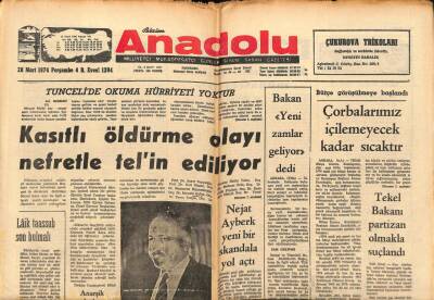 Anadolu Gazetesi 29 Mart 1974 - Molla Barzani Taraftarları Mardine Sığınmak İstiyor GZ66625 - 2