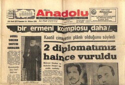 Anadolu Gazetesi 29 Ocak 1973 - İki Diplomatımız Haince Vuruldu GZ66759 - 2