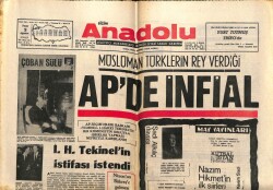 Anadolu Gazetesi 3 Ağustos 1969 - Müslüman Türklerin Rey Verdiği APde İnfial GZ66794 - 1