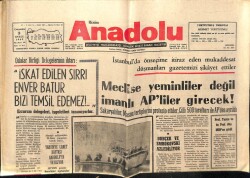 Anadolu Gazetesi 3 Eylül 1969 - Meclise Yeminliler Değil İmanlı APliler Girecek GZ66171 - 1