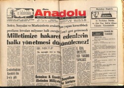 Anadolu Gazetesi 3 Haziran 1975 - Milletimize Hakaret Edenlerin Halkı Yönetmesi Düşünülemez GZ66157 - 2