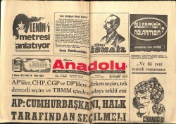 Anadolu Gazetesi 3 Nisan 1973 - AP Cumhurbaşkanı Halk Tarafından Seçilmelidir GZ66787 - 1