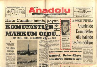 Anadolu Gazetesi 3 Temmuz 1969 - Komünistler Ağır Hapse Mahkum Oldu GZ66925 - 1