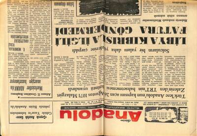 Anadolu Gazetesi 30 Ağustos 1975 - Libya Kıbrısla İlgili Fatura Göndermedi GZ66894 - 2