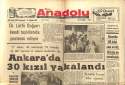 Anadolu Gazetesi 30 Aralık 1972 - Ankarada 30 Kızıl Yakalandı GZ66811 - 2