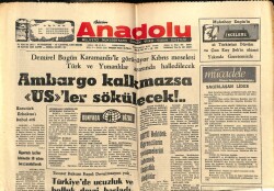 Anadolu Gazetesi 31 Mayıs 1975 - Ambargo Kalkmazsa ÜSler Sökülecek GZ66918 - 2