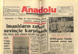Anadolu Gazetesi 4 Eylül 1969 - İmanlıların Zaferi Sevinçle Karşılandı GZ68341 - 1