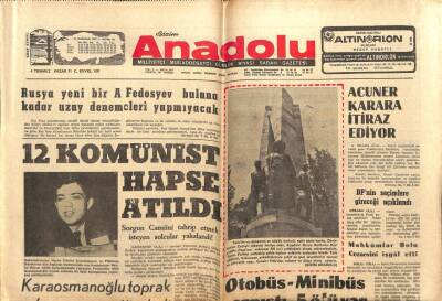 Anadolu Gazetesi 4 Temmuz 1971 - Rusya Yeni Bir A. Fedosyev Bulana Kadar Uzay Denemeleri Yapmayacak GZ66926 - 1