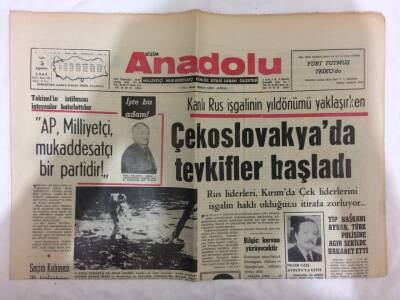Anadolu Gazetesi 5 Ağustos 1969 - Çekoslovakyada Tevkifler Başladı GZ73098 - 1