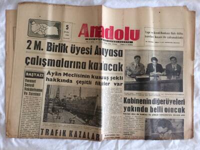 Anadolu Gazetesi 5 Eylül 1960 - Kabinenin Diğer Üyeleri Yakında Belli Olacak GZ73338 - 1