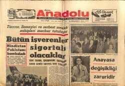 Anadolu Gazetesi 5 Temmuz 1971 - Bütün İşverenler Sigortalı Olacaklar GZ66927 - 2