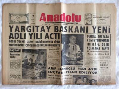 Anadolu Gazetesi 7 Eylül 1960 - Arif Hanoğlu 7 Ayrı Suçtan İtham Ediliyor GZ73340 - 1