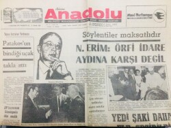 Anadolu Gazetesi 7 Haziran 1971 - Nihat Erim Örfi İdare Aydına Karşı Değil GZ66770 - 2