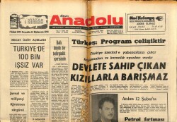 Anadolu Gazetesi 7 Şubat 1974 - CHP-MSP Kavgası Başladı GZ66650 - 2
