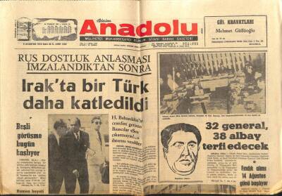 Anadolu Gazetesi 8 Ağustos 1972 - Irakta Bir Türk Daha Katledildi GZ66822 - 1