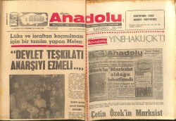 Anadolu Gazetesi 8 Haziran 1972 - Devlet Teşkilatı Anarşiyi Ezmeli GZ66720 - 1