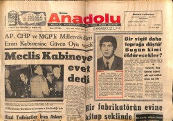 Anadolu Gazetesi 8 Nisan 1971 - Ülkücü Genç İbrahim Ok Toprağa Düştü GZ66961 - 2