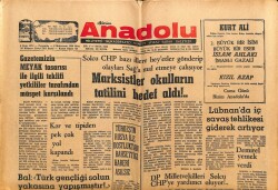 Anadolu Gazetesi 8 Ocak 1976 - Lübnanda İç Savaş Tehlikesi Artıyor GZ66606 - 2