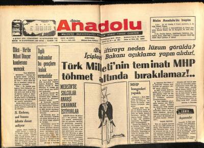 Anadolu Gazetesi 8 Şubat 1975 - Mersinde Solcular Anarşi Çıkarmak İstiyorlar GZ66170 - 1
