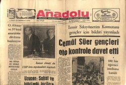 Anadolu Gazetesi 8 Temmuz 1972 - Cemal Süer Gençleri Oto Kontrole Davet Etti GZ66601 - 2