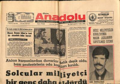 Anadolu Gazetesi 9 Haziran 1970 - Mason Osman Kibarın İsmi Bir Skandala Daha Karıştı GZ66144 - 2