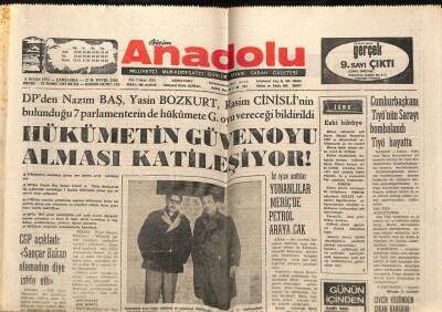 Anadolu Gazetesi 9 Nisan 1975 - Yunanlılar Meriçte Petrol Arayacak GZ66677 - 1