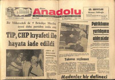 Anadolu Gazetesi 9 Temmuz 1972 - Askeri Yargıtay Kanunu Yürürlüğe Girdi GZ66602 - 2
