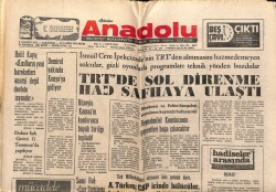 Anadolu Gazetesi 9 Temmuz 1975 - TRTde Sol Direnme Had Safhaya Ulaştı GZ66692 - 1