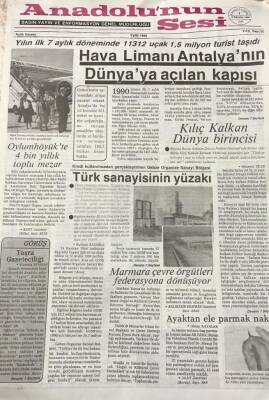 Anadolunun Sesi Aylık Gazete Eylül 1990-Hava Limanı Antalyanın Dünyaya Açılan Kapısı GZ36598 - 1