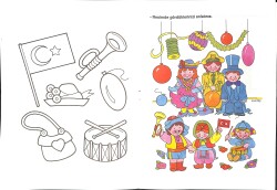 Anaokulları İçin Hayat Bilgisi Ana Okulunda Bir Günümüz Boyama Kitabı 3 NDR100081 - 2