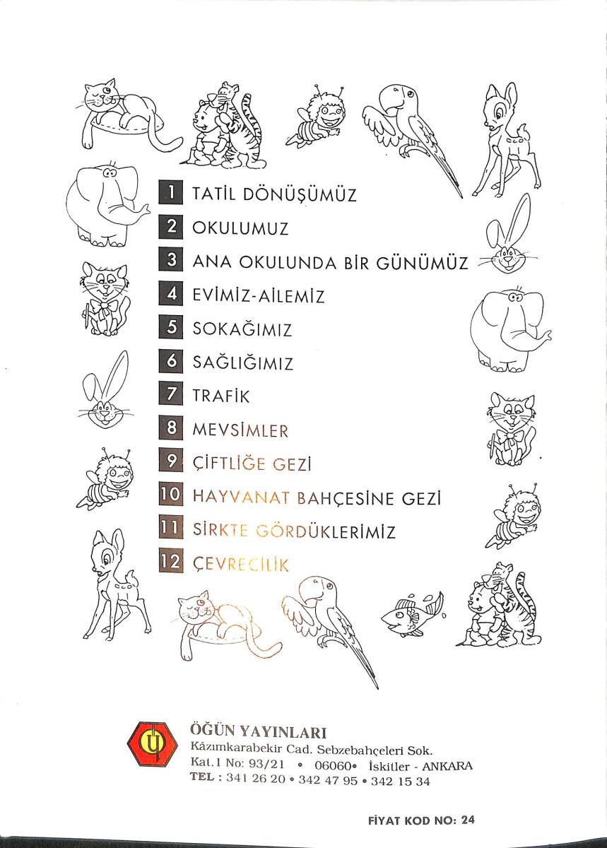 Anaokulları İçin Hayat Bilgisi Hayvanat Bahçesine Gezi Boyama Kitabı 10 NDR100074 - 3