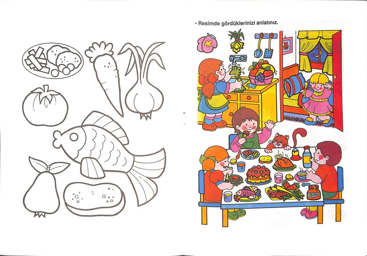 Anaokulları İçin Hayat Bilgisi Sağlığımızı Koruyalım Boyama Kitabı 6 NDR100078 - 2