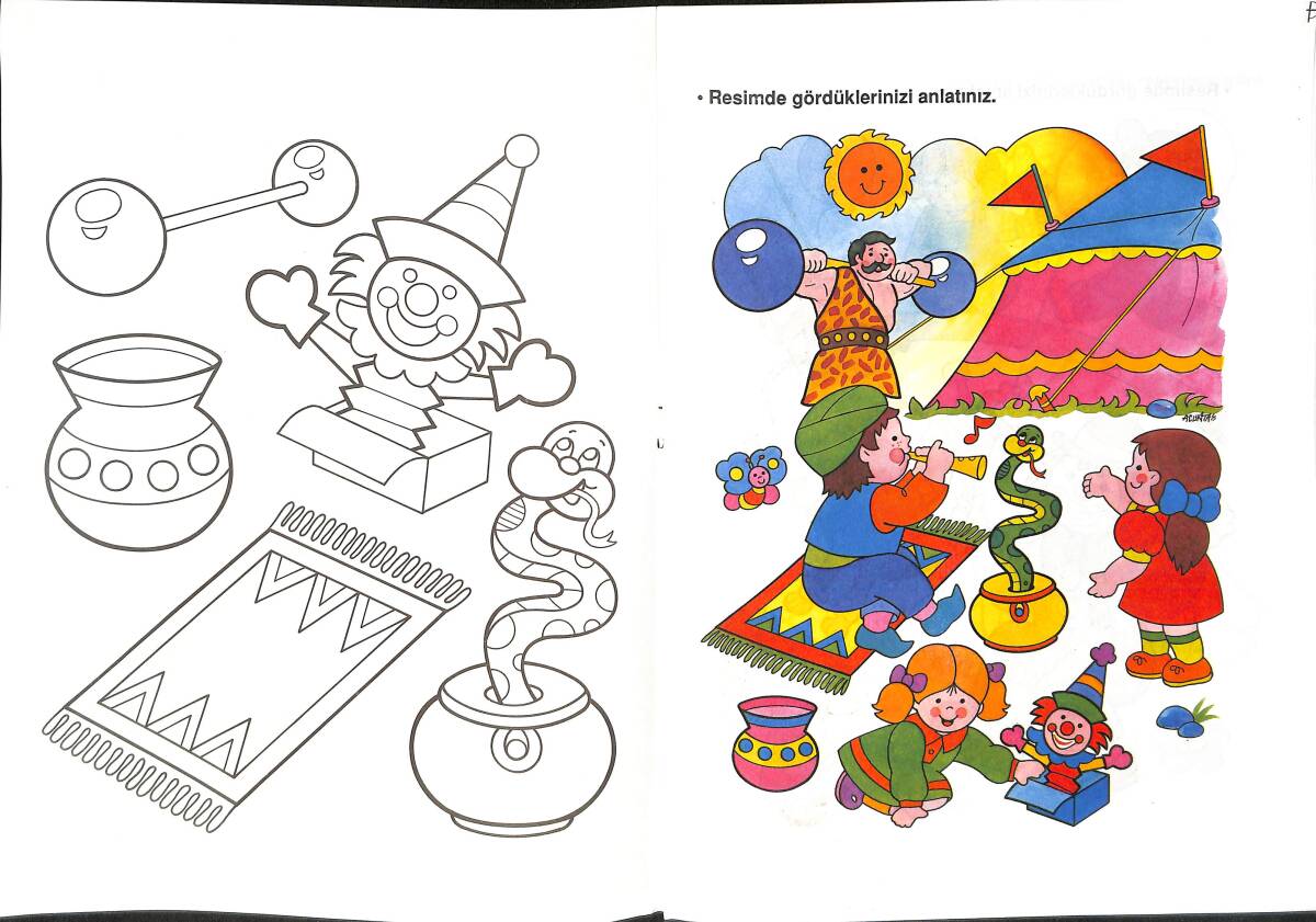 Anaokulları İçin Hayat Bilgisi Sirkte Gördüklerimiz Boyama Kitabı 11 NDR100073 - 2