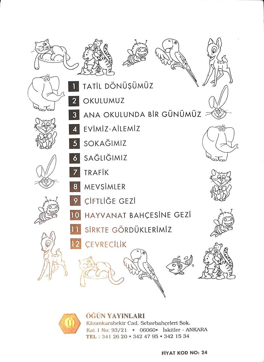 Anaokulları İçin Hayat Bilgisi Sirkte Gördüklerimiz Boyama Kitabı 11 NDR100073 - 3