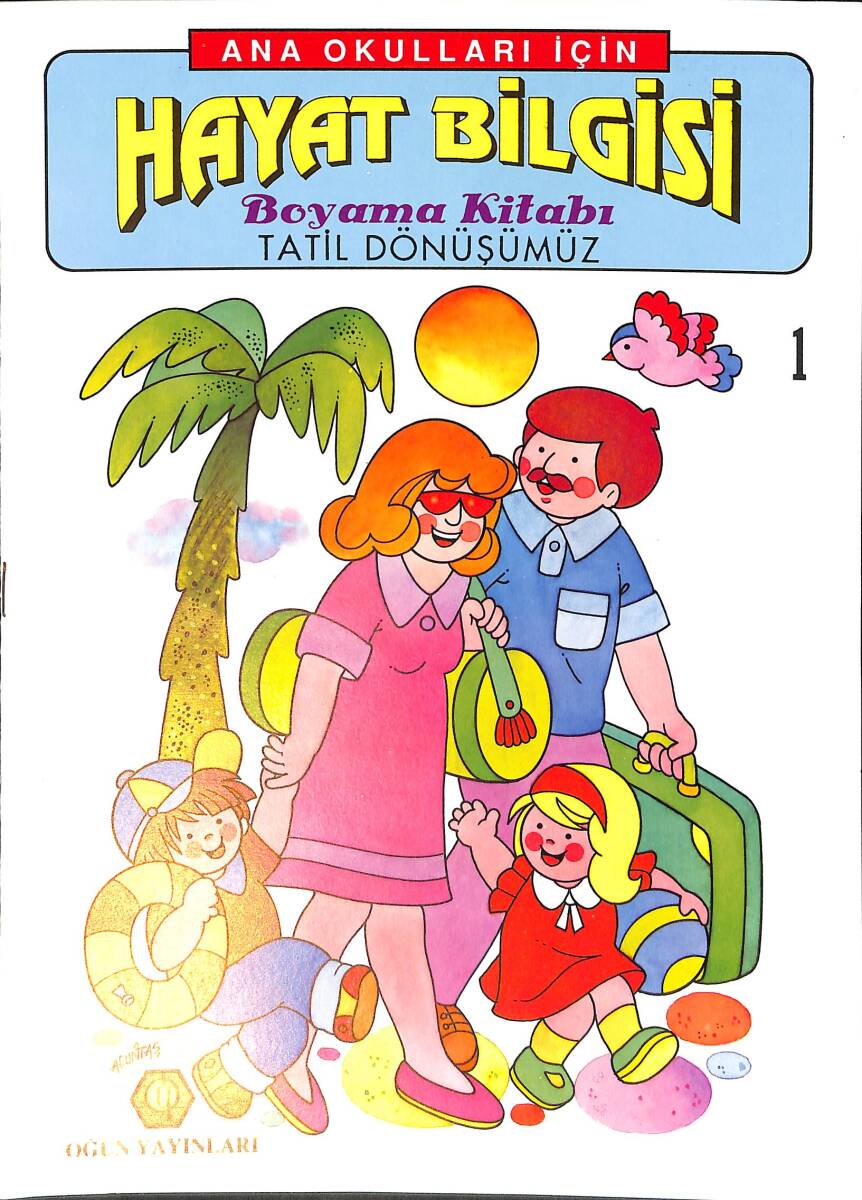Anaokulları İçin Hayat Bilgisi Tatil Dönüşümüz Boyama Kitabı 1 NDR99264 - 1