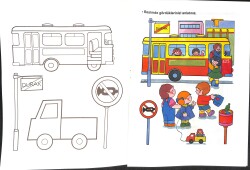 Anaokulları İçin Hayat Bilgisi Trafik Boyama Kitabı 7 NDR100077 - 2