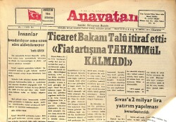 Anavatan Gazetesi 21 Eylül 1972 - Sivas'a 2 Milyar Lira Yatırım Yapılacak - Başbakan Ferit Melen, Parti Liderleri İle Toplantı Yapacak GZ158950 - Gökçekoleksiyon