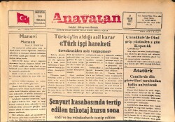 Anavatan Gazetesi 21 Kasım 1972 - Keban Barajında Malzeme Deposu Yandı - Çanakkale'de Okul Grip Yüzünden 5 Gün Kapatıldı GZ158891 - Gökçekoleksiyon