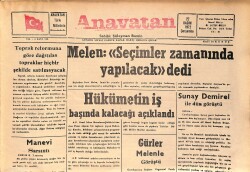 Anavatan Gazetesi 22 Kasım 1972 - Hindistan'da Kurtlar 50 Çocuğu Yemiş - Hükümetin İş Başında Kalacağı Açıklandı GZ158892 - Gökçekoleksiyon