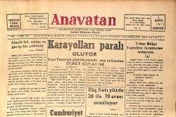 Anavatan Gazetesi 5 Ağustos 1972 - Karayolları Paralı Oluyor - Tokat Bölge Toprak Su Araştırma İstasyonu GZ158876 - Gökçekoleksiyon