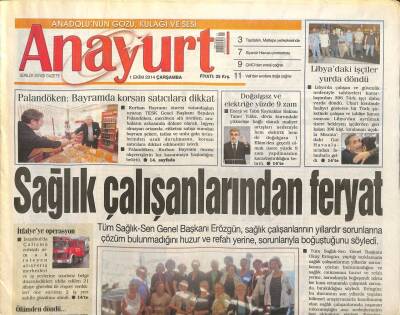 Anayurt Gazetesi 1 Ekim 2014 - Yıldız Tilbe , Köylülerden Satın Aldığı Pekmezi Suya Karıştırıp İçtikten Sonra Fenalaştı GZ109759 - 1