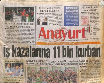 Anayurt Gazetesi 1 Haziran 2013 - Ebru Yaşar Yaza Hızlı Girdi - PKK , ABDnin Terör Listesinde GZ113188 - 1