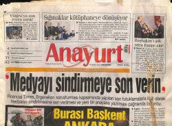 Anayurt Gazetesi 10 Mart 2011 - YSKdan AKPyi Üzen Karar GZ100560 - 2