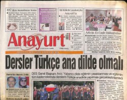Anayurt Gazetesi 10 Mayıs 2013 - Nurgül Yeşilçay Evli Adamla Aşk Yaşamam - Danıştay 145 Yaşında GZ100619 - 1