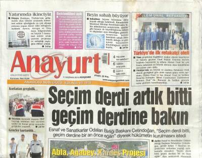 Anayurt Gazetesi 11 Haziran 2015 - Beyaz Saray Yeni Hükümeti Bekliyor GZ113246 - 1