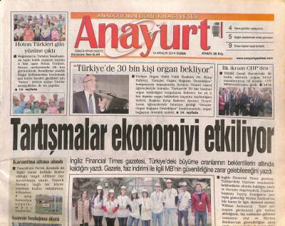Anayurt Gazetesi 12 Aralık 2014 - Ünlü Sanatçı Hande Yener Evliliği Düşünüyor GZ100301 - 2