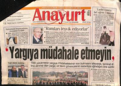Anayurt Gazetesi 12 Kasım 2009 - Mehmet Ali Talat Rumları Teşvik Ediyorlar GZ116777 - 1