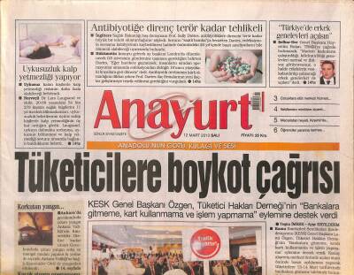 Anayurt Gazetesi 12 Mart 2013 - Bu Yazın Trendi Burcu Esmersoy - Avrupanın En Büyüğü Vakıfbank GZ116823 - 1