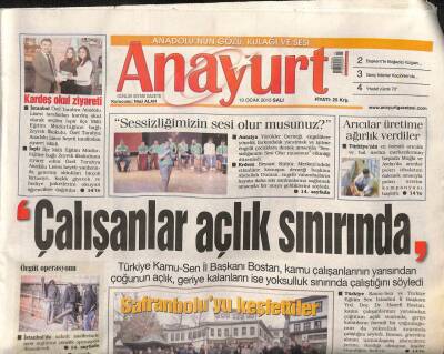 Anayurt Gazetesi 13 Ocak 2015 - Sibel Candan Kış Masalı Turnesi, Çalışanlar Açlık Sınırında GZ107693 - 1