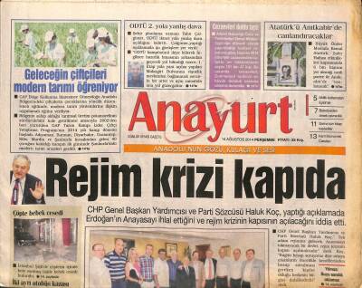 Anayurt Gazetesi 14 Ağustos 2014 - ABD , Iraka 130 Asker Daha Gönderdi GZ116884 - 1